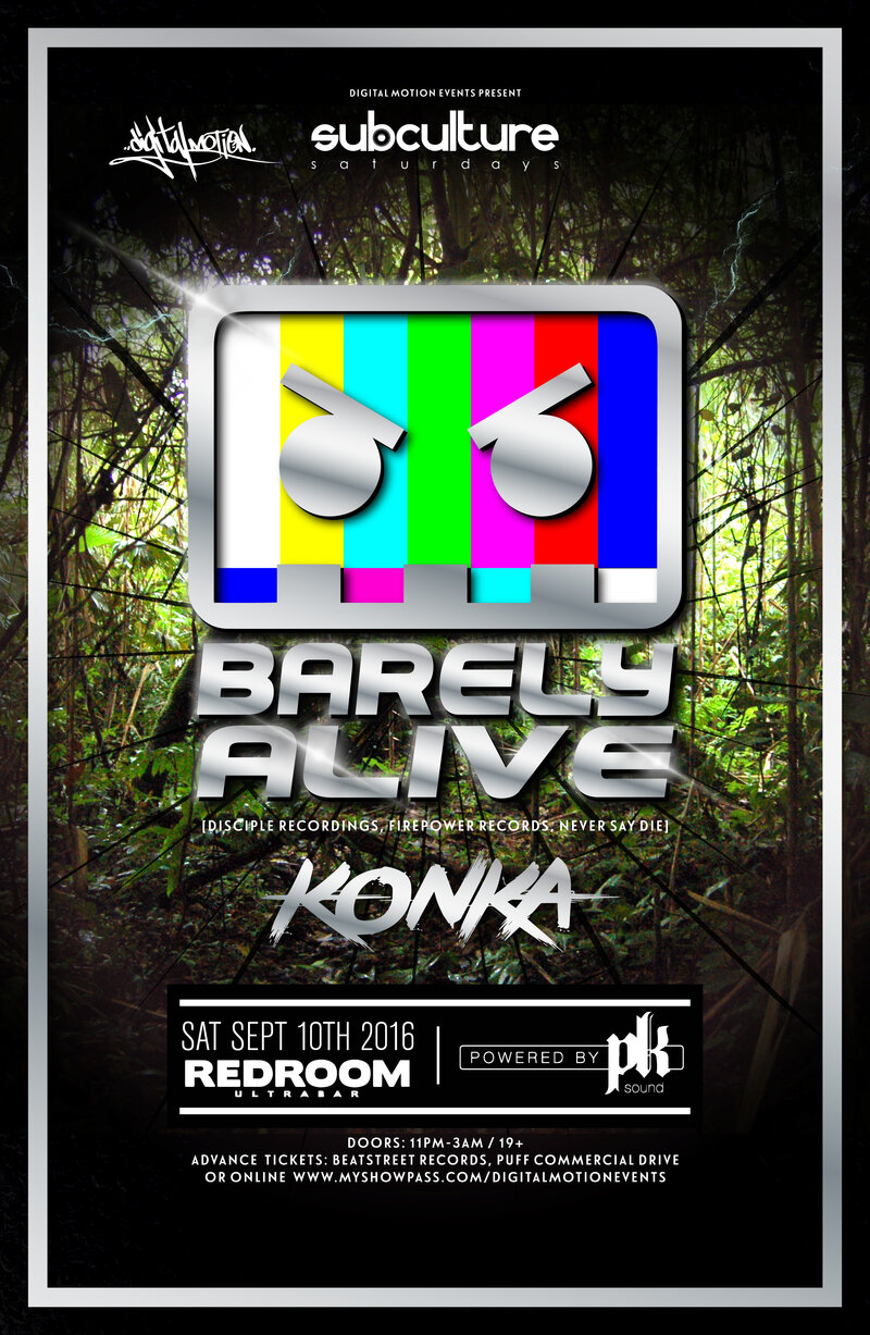 Barely Alive (Disciple) @ The Red Room Sep 10 2016 - Jun 26th @ The Red Room