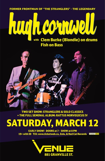 Hugh Cornwell @ Venue Mar 12 2011 - Jun 21st @ Venue