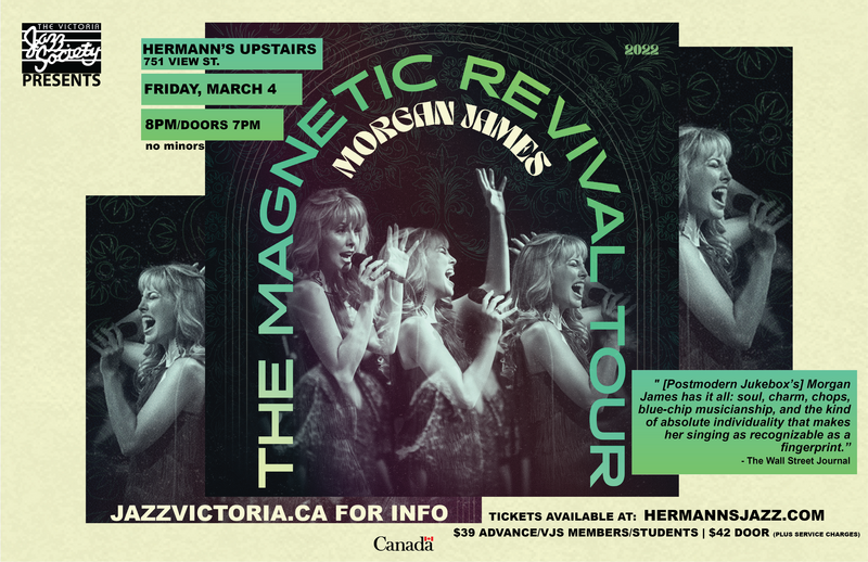 Victoria Jazz Society Presents: Morgan James - Jun 9th @ Hermann's Upstairs