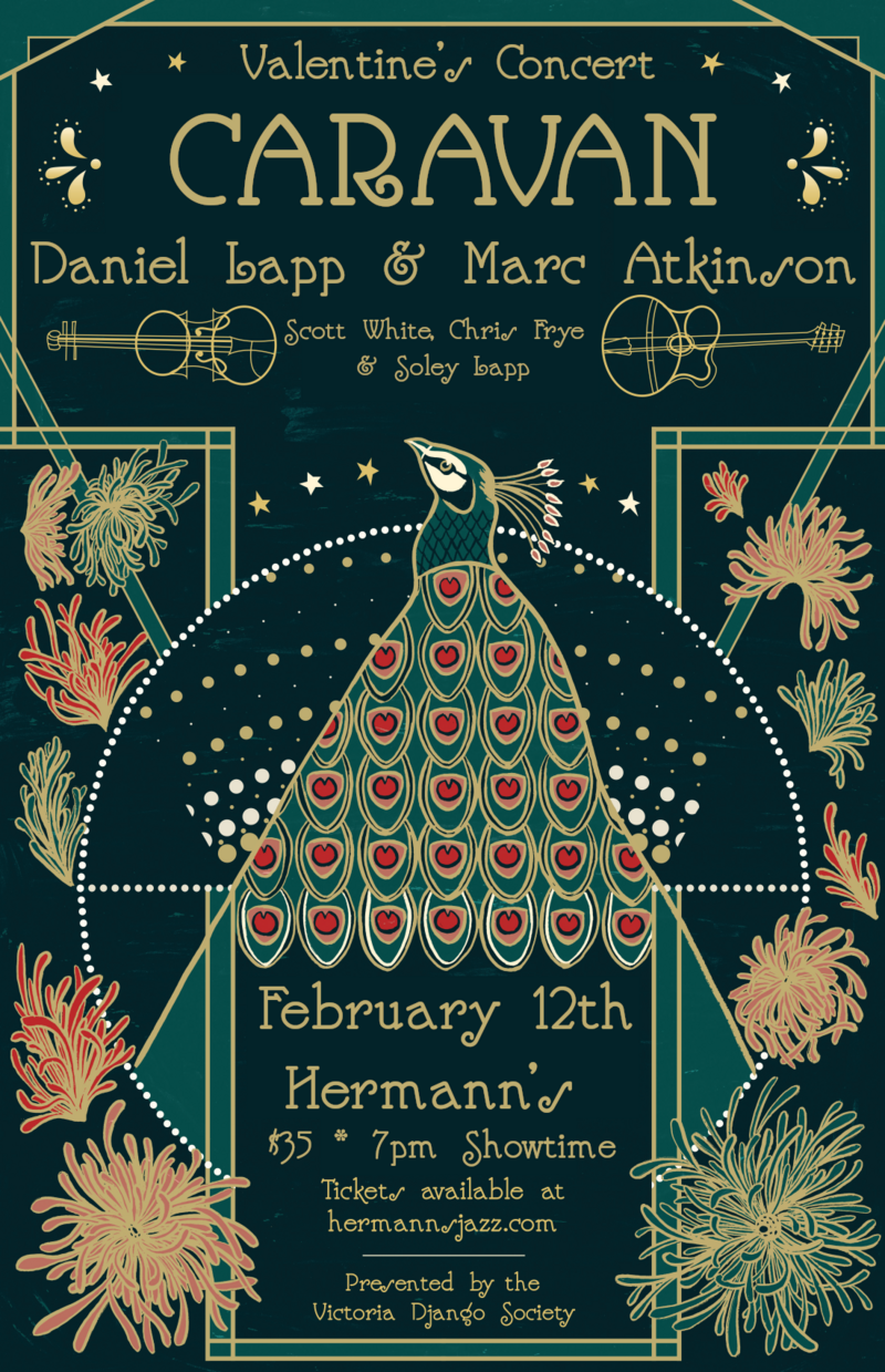 Victoria Django Society Presents Valentine's Concert with CARAVAN - Jun 4th @ Hermann's Jazz Club