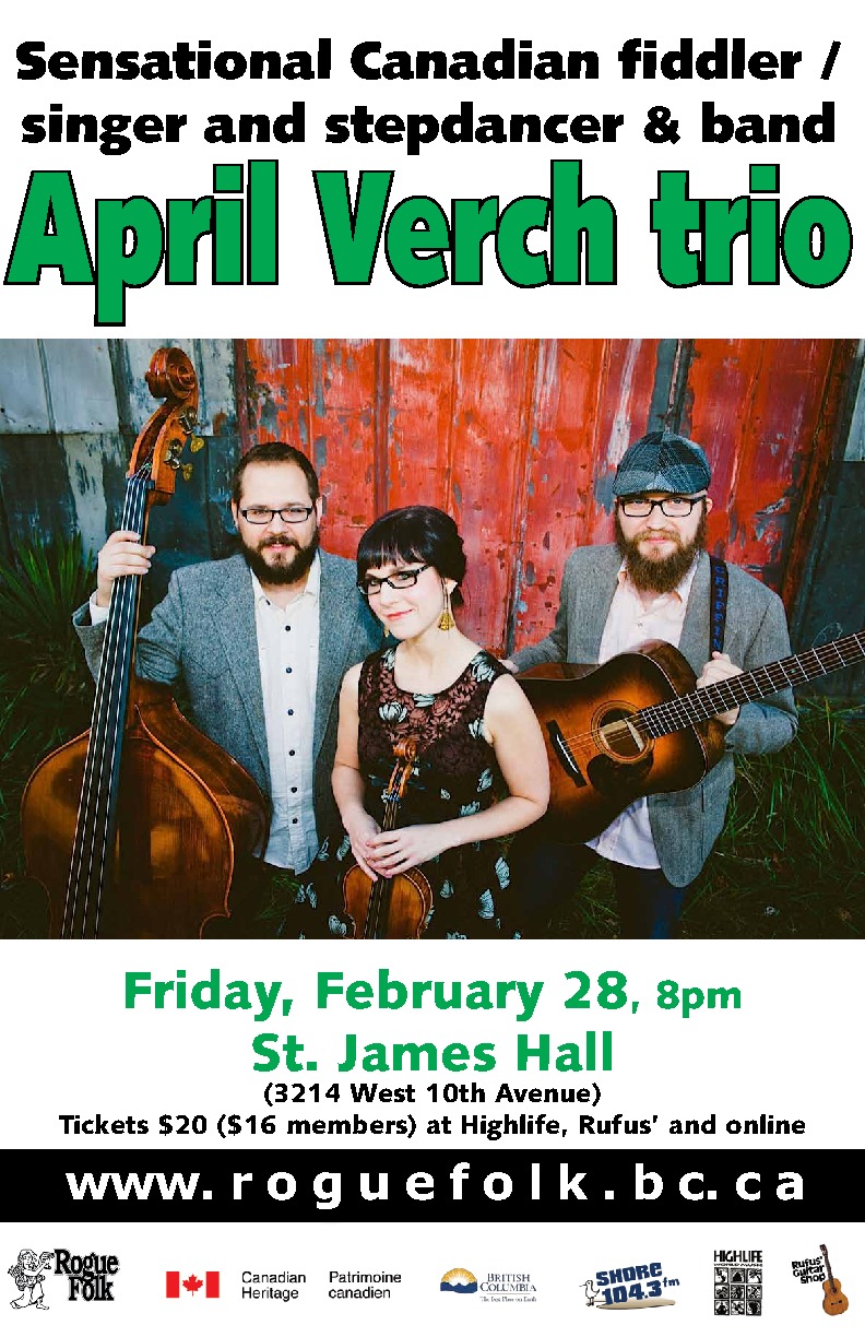 April Verch Band @ St. James Community Hall Feb 28 2014 - Jun 23rd @ St. James Community Hall