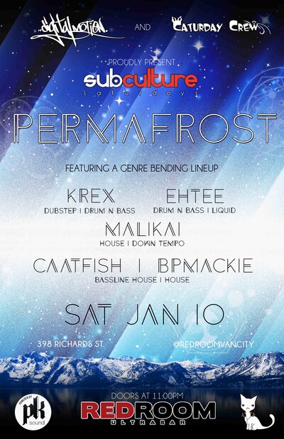 SUBculture Saturday's Feat @ The Red Room Jan 10 2015 - Jun 19th @ The Red Room