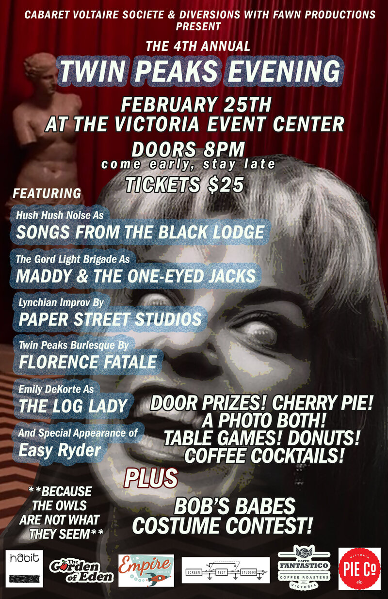 The 4th Annual Twin Peaks Evening - May 9th @ Victoria Event Centre