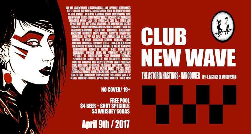 Club New Wave: Post punk, new wave, + 80s: DJ JEFF RPM  @ The Astoria Apr 9 2017 - Jun 3rd @ The Astoria
