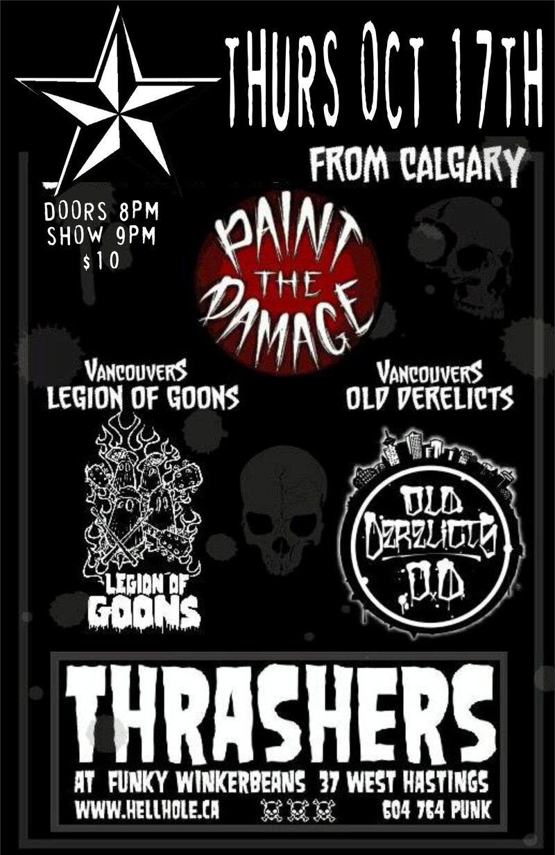 Legion of Goons, Paint The Damage, OLD DERELICT @ Funky Winker Beans - Oct 17, 2013