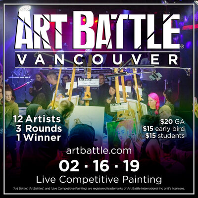 Art Battle Vancouver - February @ The Red Room Feb 16 2019 - Jun 13th @ The Red Room