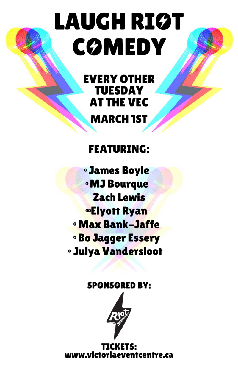 Laugh Riot @ Victoria Event Centre - Mar 01, 2022