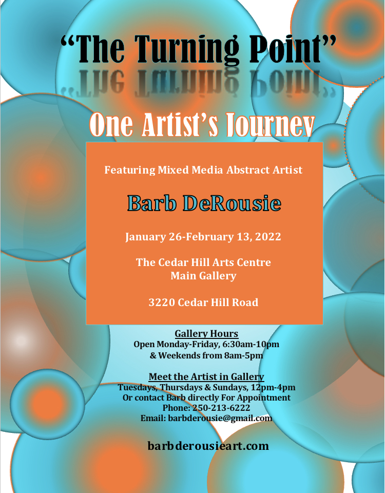 The Turning Point&mdash;One Artist&rsquo;s Journey - May 10th @ The Arts Centre at Cedar Hill 