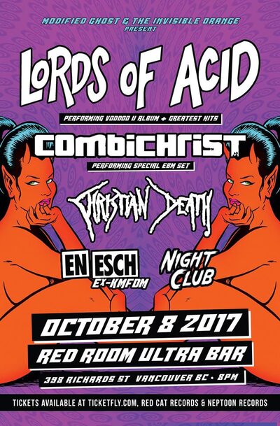 Lords Of Acid , Combichrist, Christian Death @ The Red Room Oct 8 2017 - May 9th @ The Red Room