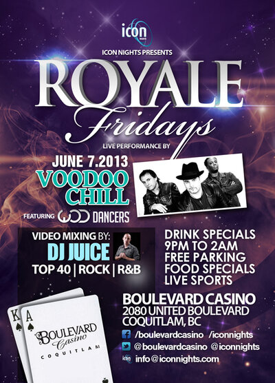 Voodoo Chill, WOD DANCERS   ( LIVE DANCE PEFORMANCE) @ Boulevard Casino (Harley-Davidson Stage) Jun 7 2013 - May 16th @ Boulevard Casino (Harley-Davidson Stage)