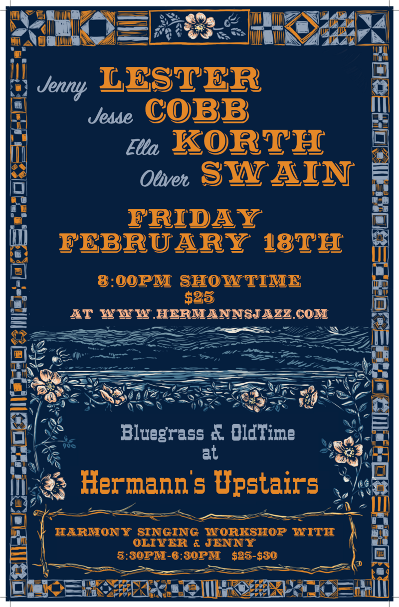 Lester, Cobb, Korth & Swain @ Hermann's Upstairs Feb 18 2022 - Jun 5th @ Hermann's Upstairs