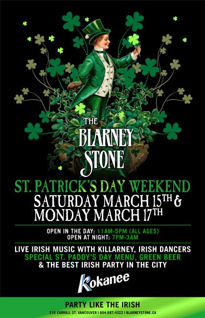 Pre-St. Patrick's Day Celebration: Killarney @ Blarney Stone Mar 15 2008 - Jun 5th @ Blarney Stone