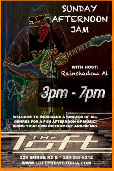 Sunday Jam with Rainshadow Al - Jun 8th @ The Loft (Victoria)
