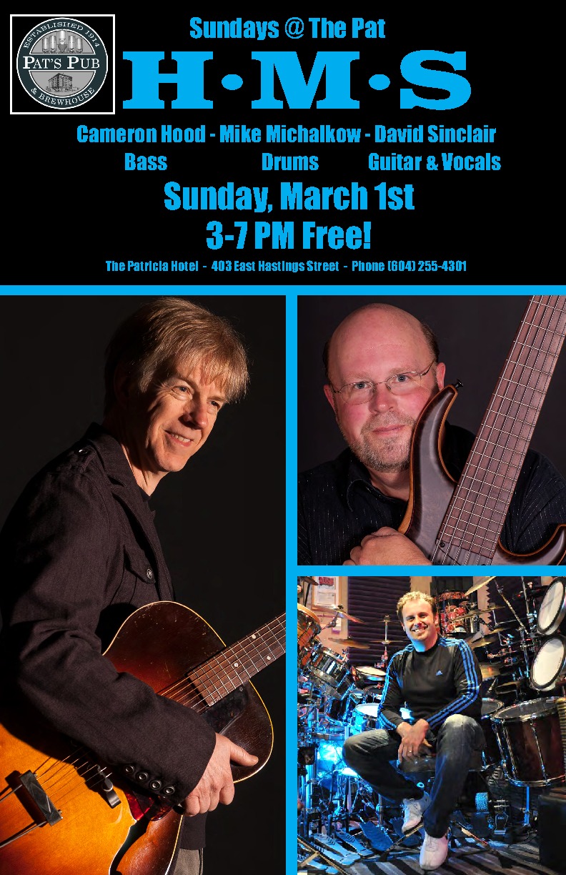 David Sinclair Trio @ Pat's Pub Mar 1 2015 - Jun 5th @ Pat's Pub