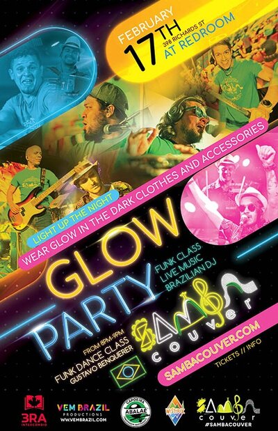 Sambacouver Glow Party @ The Red Room Feb 17 2019 - Jun 14th @ The Red Room