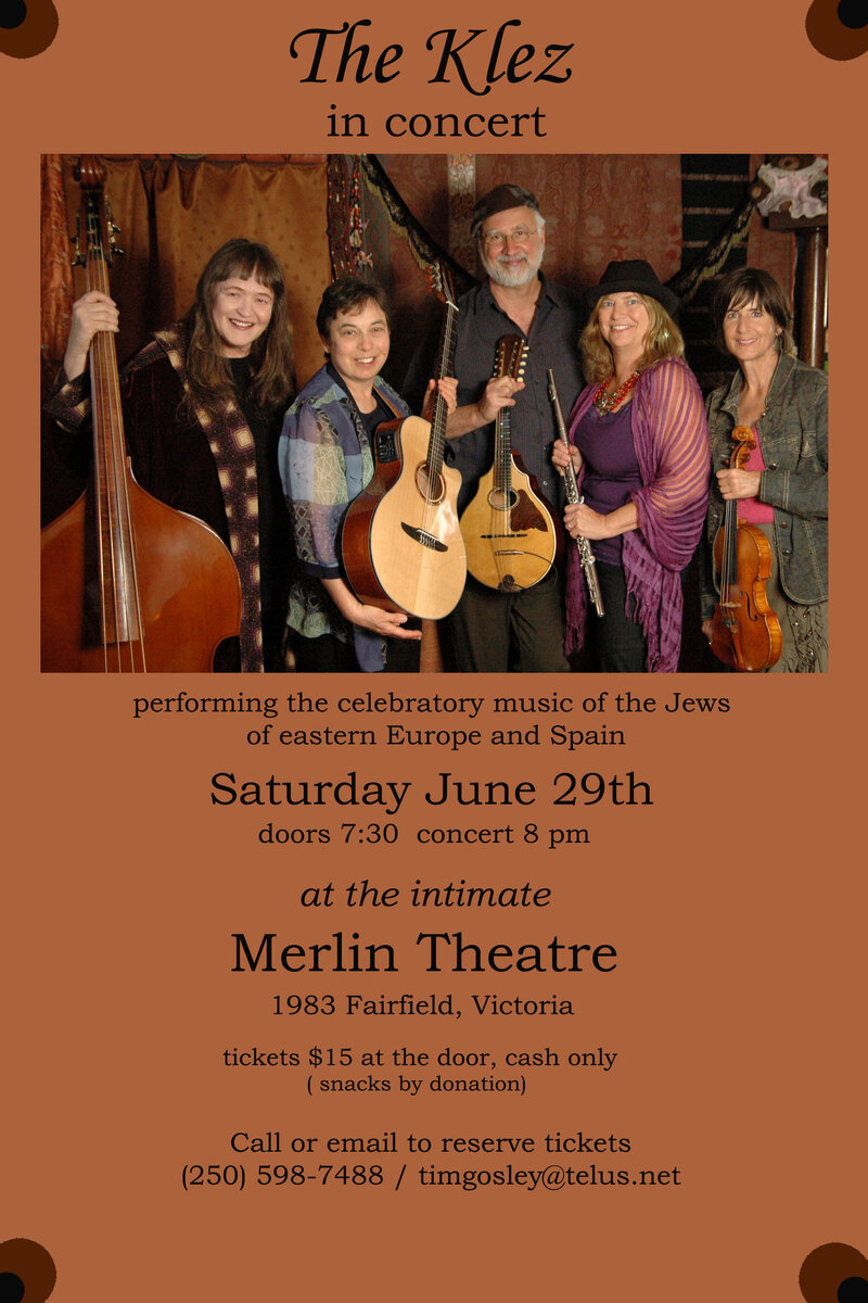 The Klez in concert: The Klez @ Merlin Theatre Jun 29 2013 - Jun 5th @ Merlin Theatre