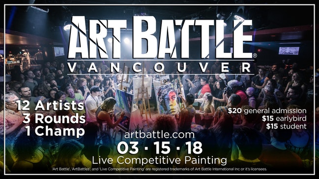 Art Battle Vancouver @ The Red Room Mar 15 2018 - Jun 19th @ The Red Room