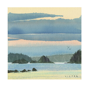 Warm Skies at Dusk, Salt Spring Island by 
Victor E. Crapnell