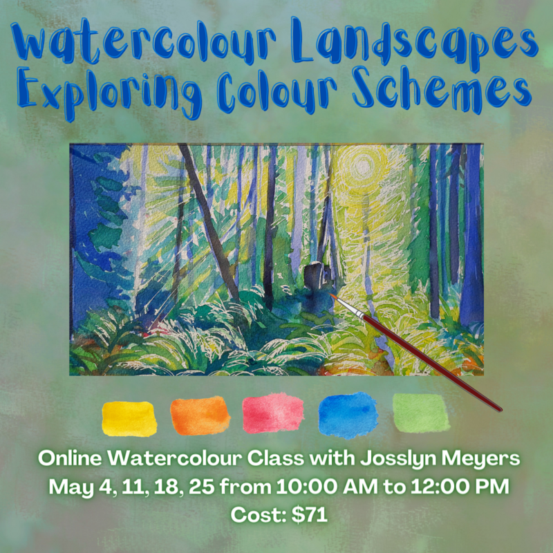 Watercolour Classes: Landscapes & Exploring Color Schemes @ On Zoom May 11 2021 - Jun 10th @ On Zoom