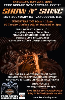 Fandangozz @ Trev Deeley Motorcycles Show & Shine May 29 2010 - May 6th @ Trev Deeley Motorcycles Show & Shine