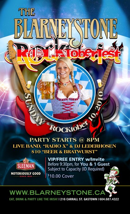 ROCKtoberfest @ Blarney Stone Oct 10 2010 - Jun 13th @ Blarney Stone