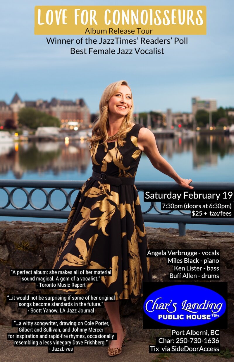 Angela Verbrugge Quartet: Love for Connoisseurs Album Launch - Apr 30th @ Char&rsquo;s Landing