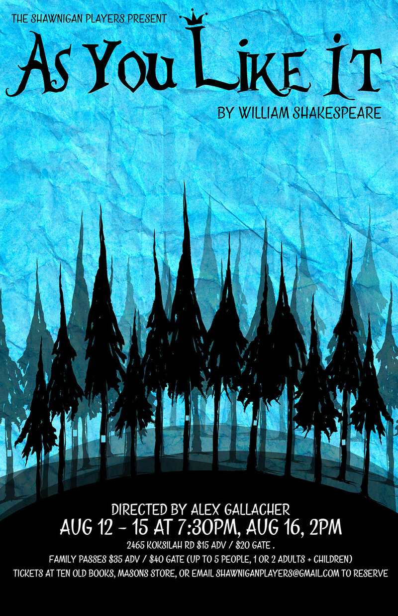 Theatre Outdoors - As You Like It by Shakespeare @ The Gem 'O the Isle Sculpture Garden Aug 12 2015 - May 6th @ The Gem 'O the Isle Sculpture Garden