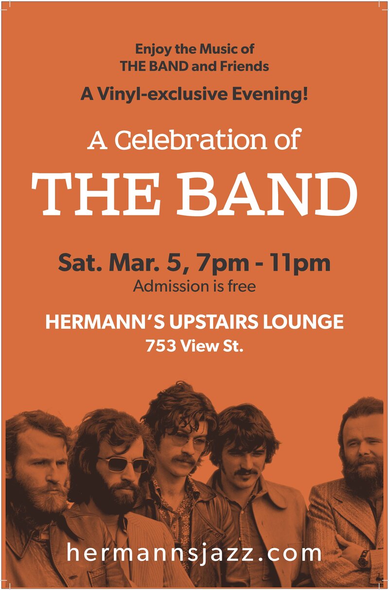 On Vinyl - A Celebration of the Band @ Hermann's Upstairs Mar 5 2022 - Jun 5th @ Hermann's Upstairs