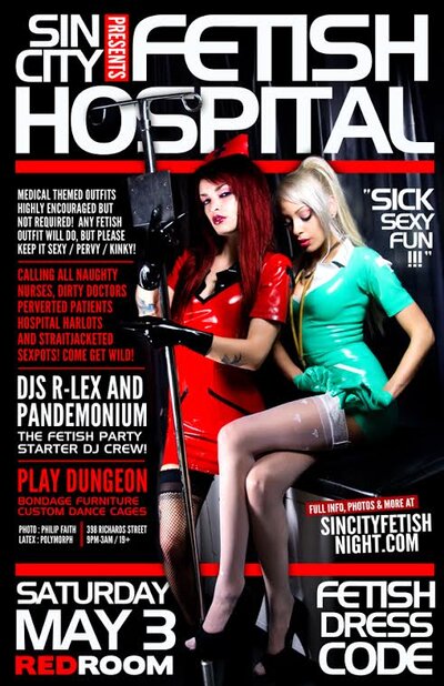 CALLING ALL DIRTY DOCTORS, NAUGHTY NURSES, STRAIGHT-JACKETED SEXPOTS AND HOSPITAL HARLOTS! @ The Red Room May 3 2014 - Jun 17th @ The Red Room