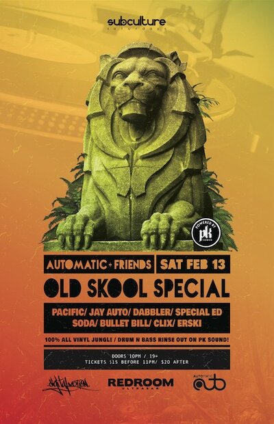 SUBculture Saturday's Feat:  Pacific , Jayauto, Dabbler, Special Ed, Soda, Bullet Bill , CLIX  , Eradik @ The Red Room Feb 13 2016 - May 6th @ The Red Room