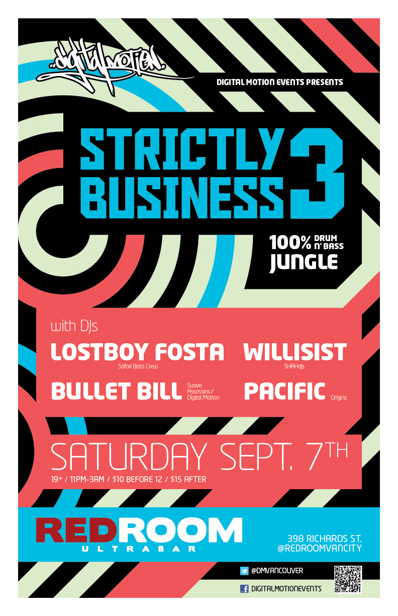 STRICTLY BUSINESS 3 *** 100% Drum n Bass Jungle *** @ The Red Room Sep 7 2013 - Jun 19th @ The Red Room
