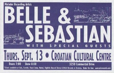 Belle & Sebastian @ The Commodore Ballroom Mar 24 2006 - Jul 17th @ The Commodore Ballroom