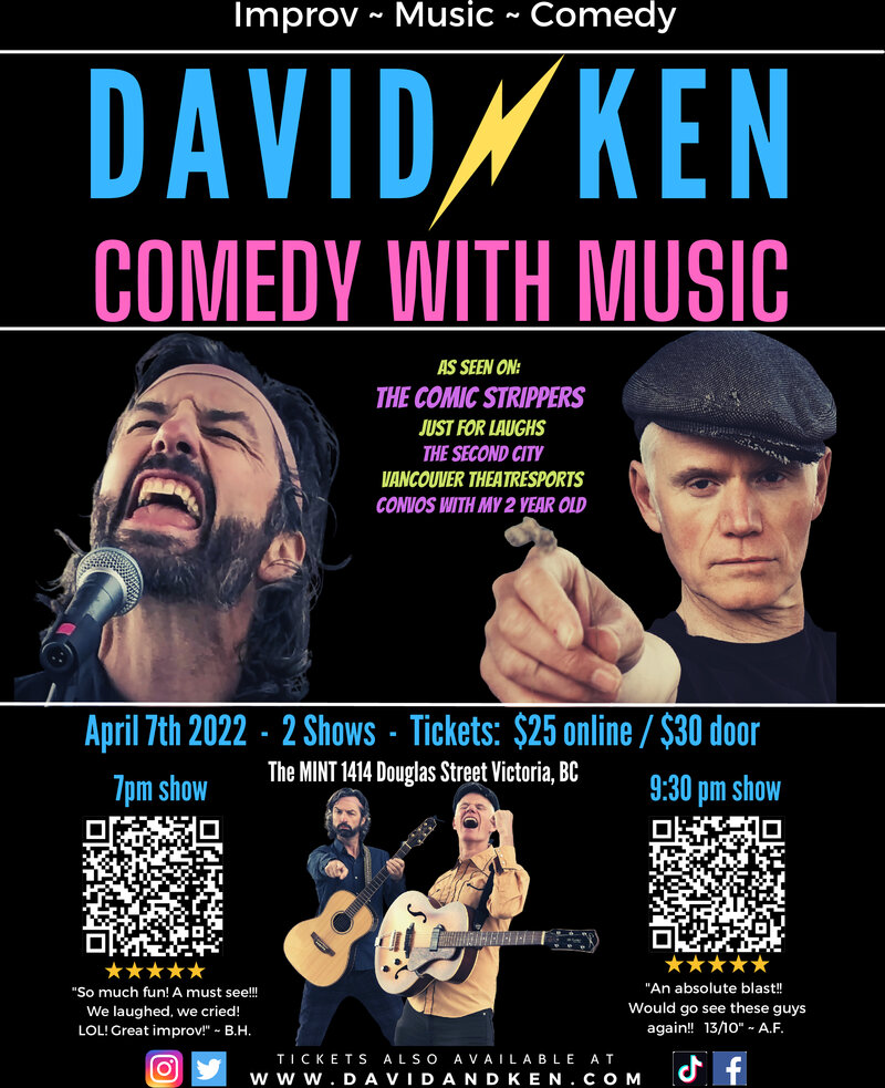 David and Ken: Comedy with Music! 9:30pm show! - May 7th @ The Mint