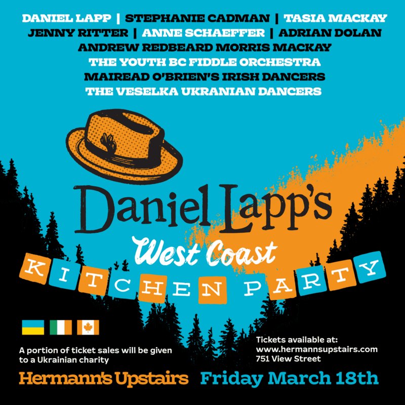 Daniel Lapp&rsquo;s West Coast Kitchen Party! @ Hermann's Upstairs Mar 18 2022 - Jun 4th @ Hermann's Upstairs
