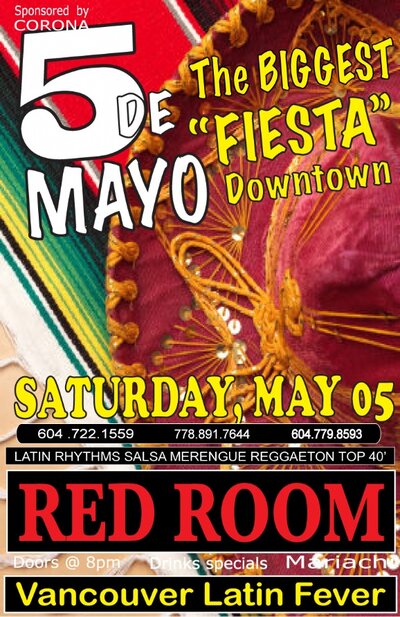 The Biggest Fiesta Downtown: 5 de Mayo At Red Room @ The Red Room May 5 2012 - Jun 19th @ The Red Room