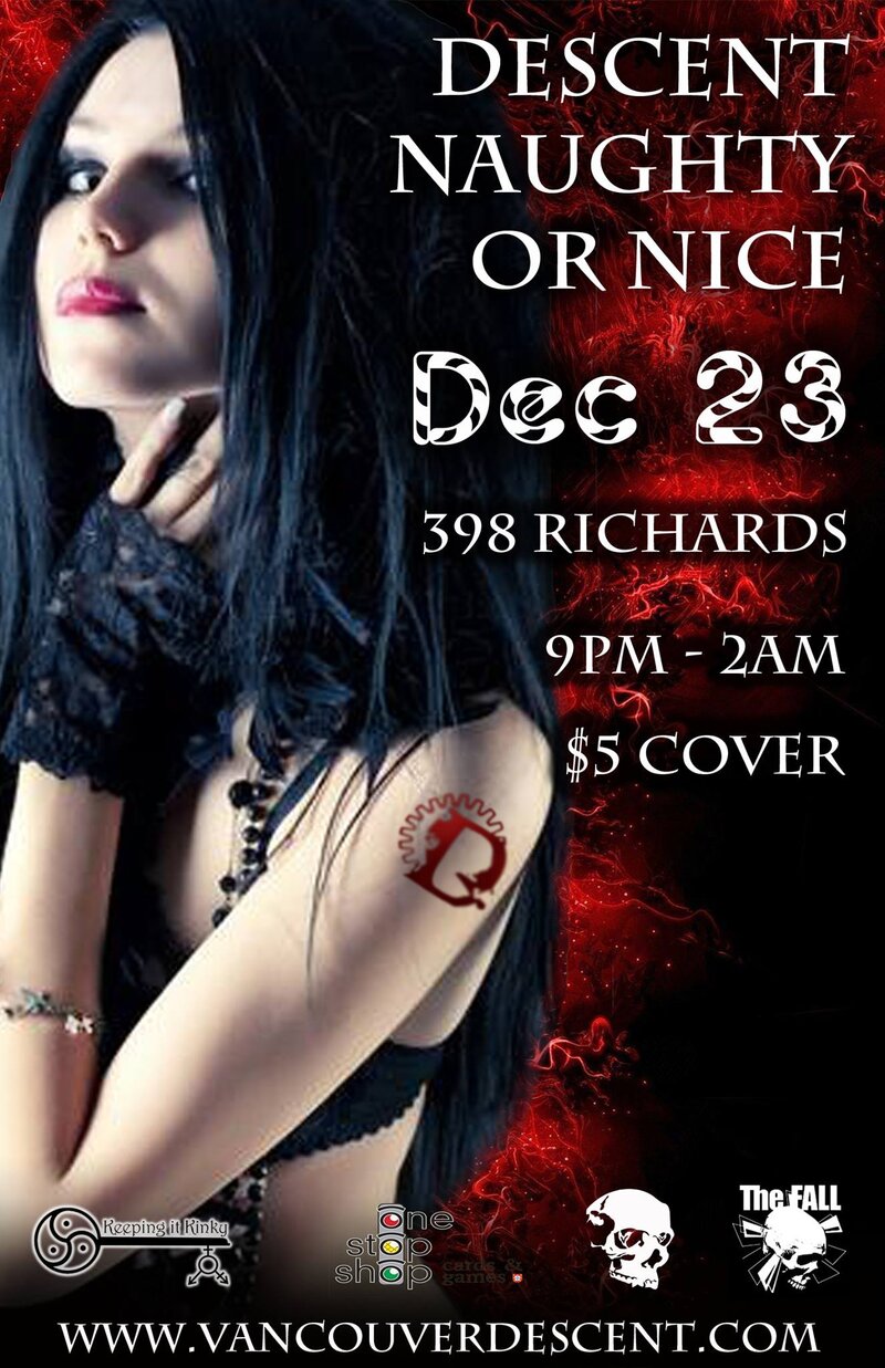 Descent Naughty or Nice 12 @ The Red Room Dec 23 2018 - Jun 14th @ The Red Room