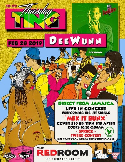 Live at Ting: DeeWunn   (Jamaica) @ The Red Room Feb 28 2019 - Jun 15th @ The Red Room