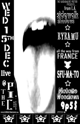 sfu.ma.tu, Sidewalk Shadows, EYEAMU, Natalie Woodlawn @ The Pic Pub Dec 15 2004 - Jul 11th @ The Pic Pub