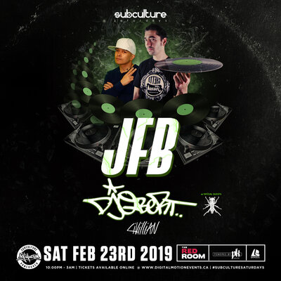 JFB, DJ QBert  @ The Red Room Feb 23 2019 - May 1st @ The Red Room