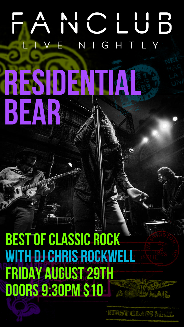 Residential Bear w/ Chris Rockwell @ Vancouver FanClub Aug 29 2014 - Jun 12th @ Vancouver FanClub