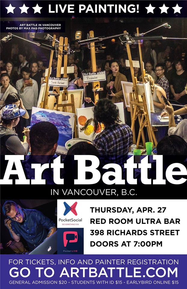 Art Battle Vancouver - April @ The Red Room Apr 27 2017 - Jun 23rd @ The Red Room
