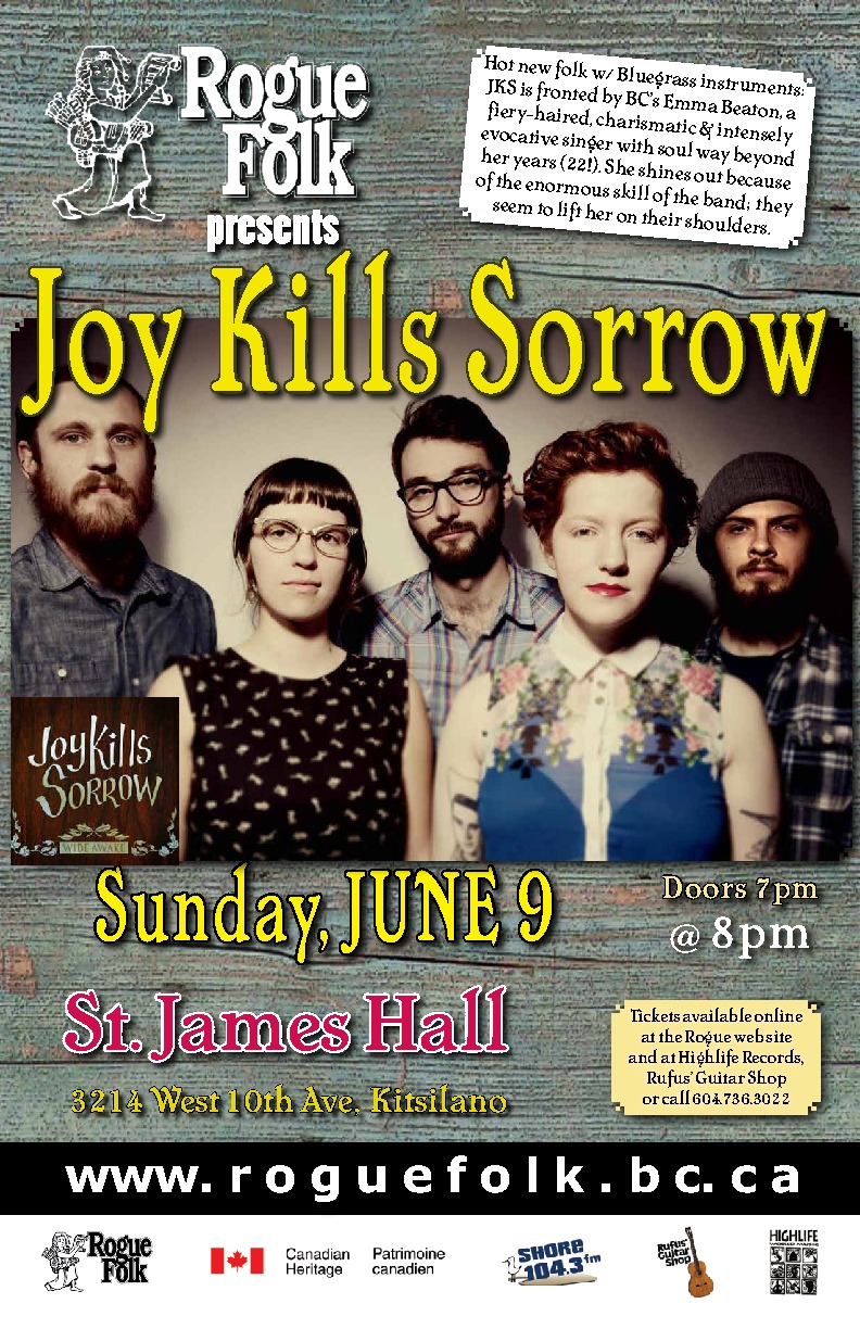 Joy Kills Sorrow @ St. James Community Hall - Jun 09, 2013