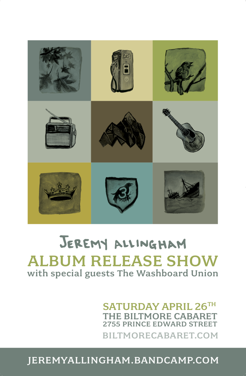 Jeremy Allingham , Washboard Union @ The Biltmore Cabaret Apr 26 2014 - Apr 30th @ The Biltmore Cabaret