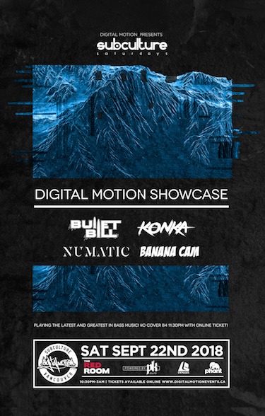 Digital Motion showcase vol3 at SUBculture Saturday's @ The Red Room Sep 22 2018 - Jun 18th @ The Red Room