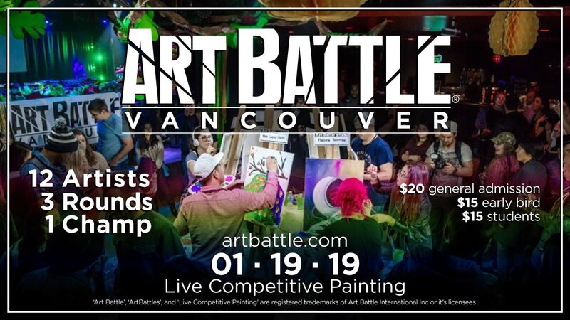 Art Battle Vancouver - January 19 @ The Red Room Jan 19 2019 - Jun 14th @ The Red Room