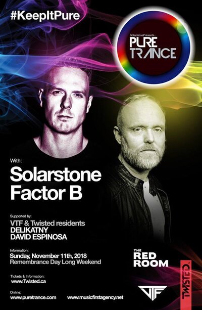 Pure Trance - Solarstone & Factor B at the Red Room @ The Red Room Nov 11 2018 - Jun 17th @ The Red Room