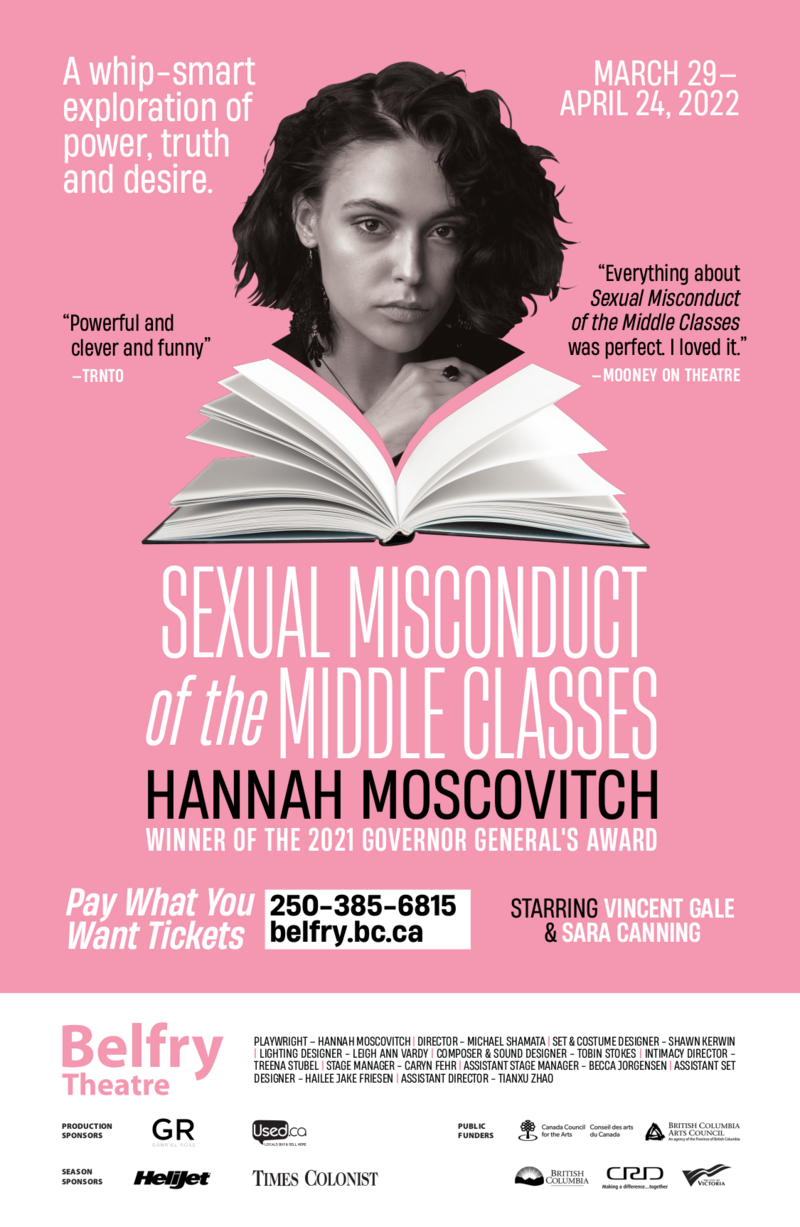 Sexual Misconduct of the Middle Classes - Jun 26th @ Belfry Theatre