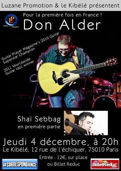Double Bill:: Shai Sebbag, Don Alder @ Le Kib&eacute;l&eacute; Dec 4 2014 - Jun 4th @ Le Kib&eacute;l&eacute;