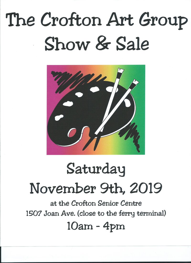 Crofton Art Group Show and Sale @ Crofton Senior Centre - Nov 09, 2019