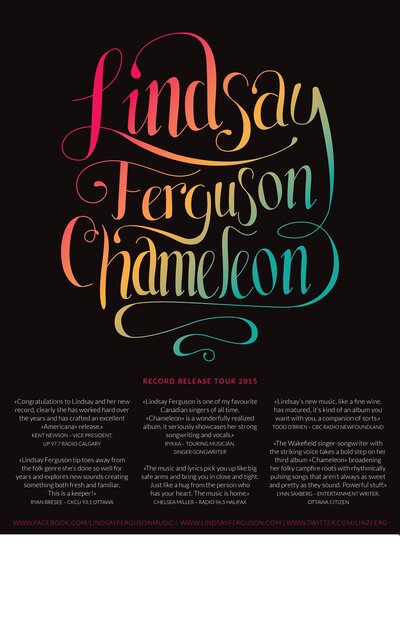 Chameleon Record Release Tour 2015: Lindsay Ferguson , Jodi Doidge @ Backstage Lounge Jun 24 2015 - Jun 12th @ Backstage Lounge